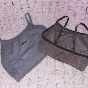 2 gymshark sports bras, hardly worn in the size small.